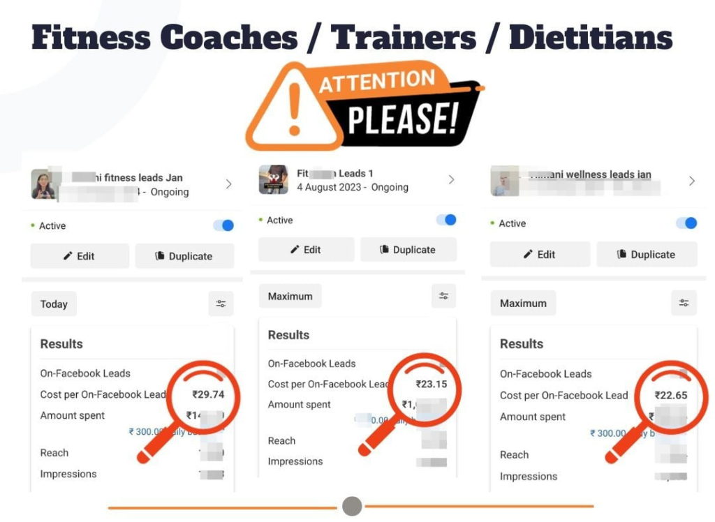 How We Generated High-Quality Leads for Fitness Coaches Under ₹30 Each