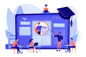 Education and coaching SEO services strategy visual | eCommerce Website Development Company in India