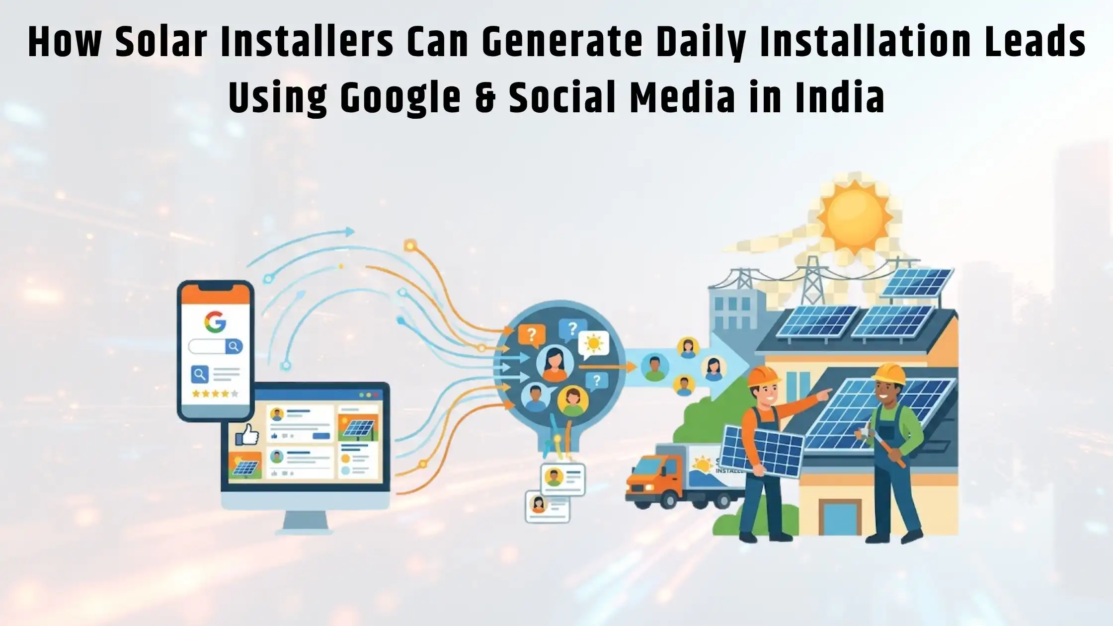 How Solar Installers Can Generate Daily Installation Leads Using Google & Social Media in India