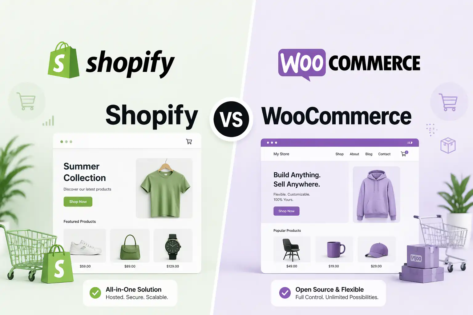 Shopify vs WooCommerce