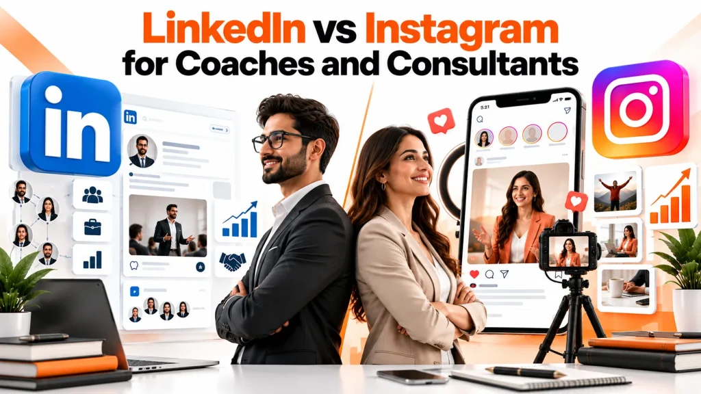 LinkedIn vs Instagram for coaches and consultants social media marketing comparison