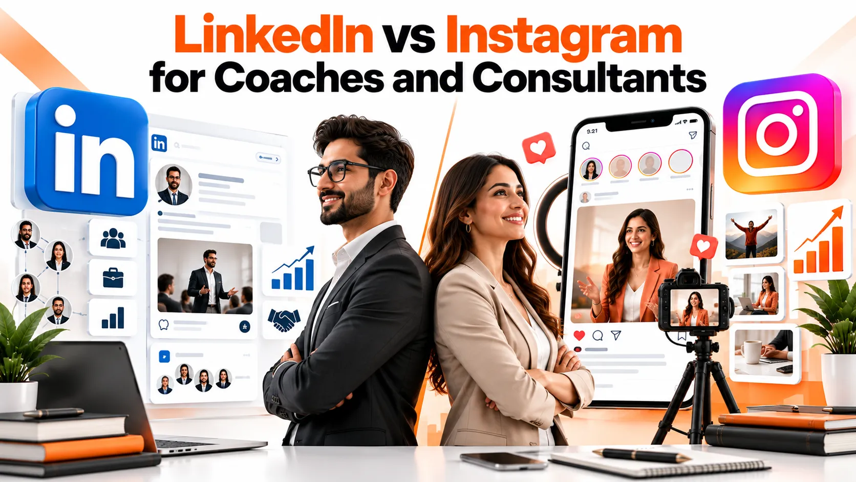 LinkedIn vs Instagram for coaches and consultants social media marketing comparison