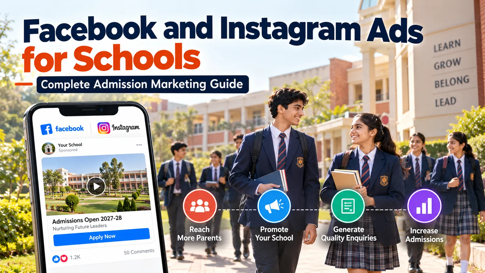 Facebook and Instagram Ads for Schools to generate admission enquiries