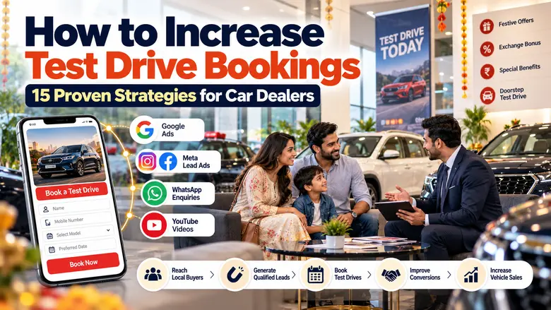How to Increase Test Drive Bookings with digital marketing for car dealers
