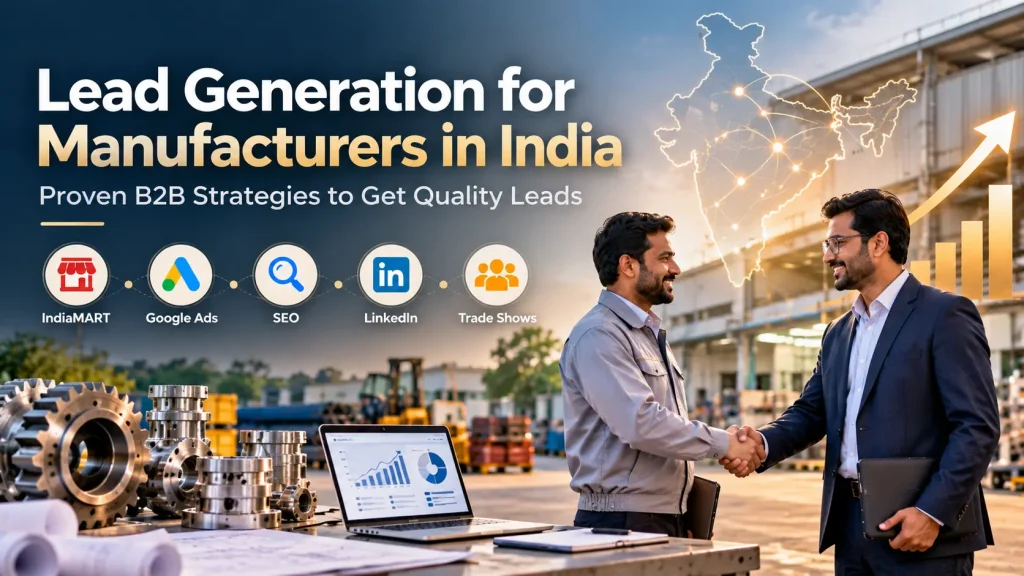 Lead generation for manufacturers in India using B2B marketing strategies and digital channels.