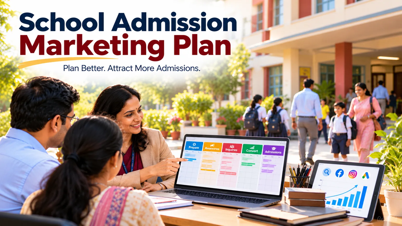 School admission marketing plan for attracting parents and increasing admissions
